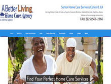 Tablet Screenshot of abetterlivinghomecare.com